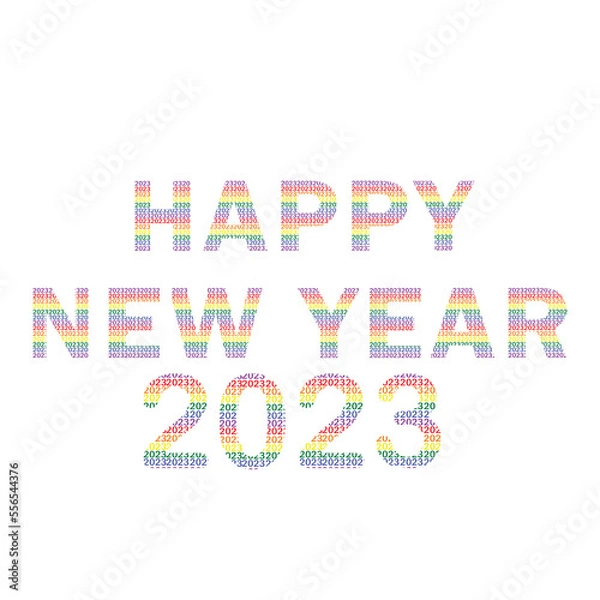 Fototapeta happy new year 2023. 2023 new years Modern Style Vector Text  Design