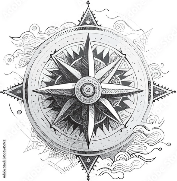 Obraz compass rose