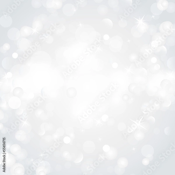 Fototapeta Lights on silver background - Vector illustration