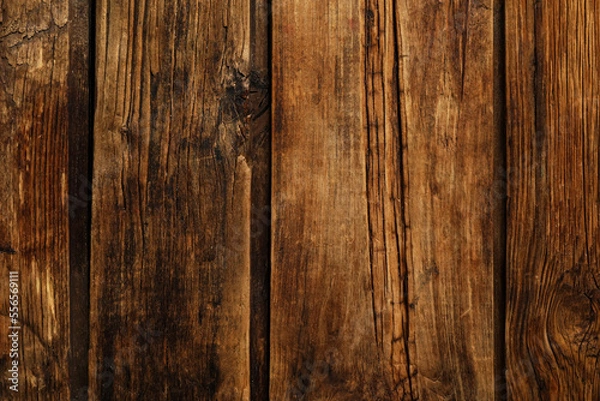 Fototapeta Texture of wooden surface as background, top view