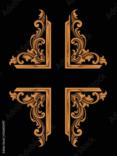 Obraz classic ornament vector design for elements, editable color