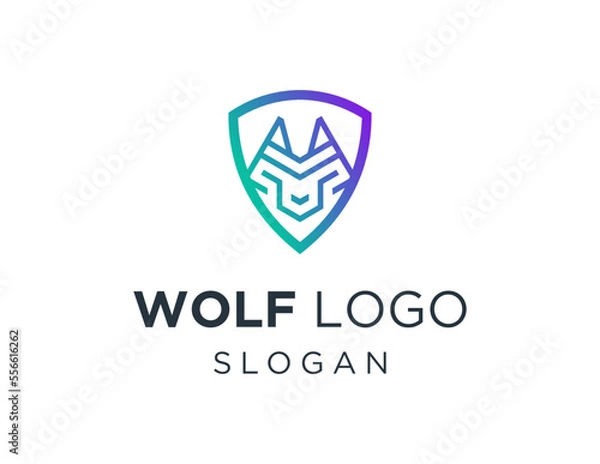 Obraz Logo about Wolf on a white background. created using the CorelDraw application.