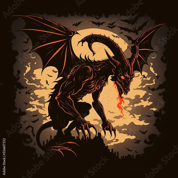 Fototapeta Jersey Devil Vector Art AI Generated