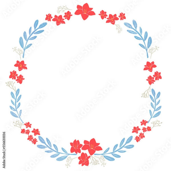 Fototapeta 花のフレーム素材　フリージア