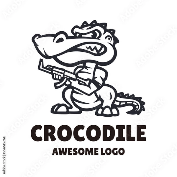 Fototapeta Illustration vector graphic of Crocodile, good for logo design