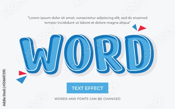 Fototapeta Editable 3D text effect or graphic text style