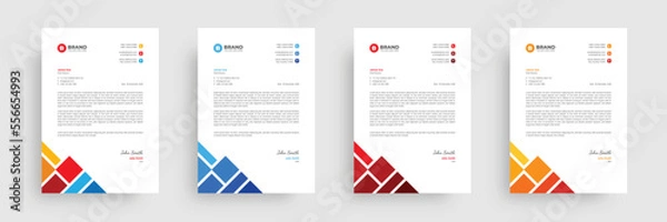 Obraz A4 editable letterhead design template.