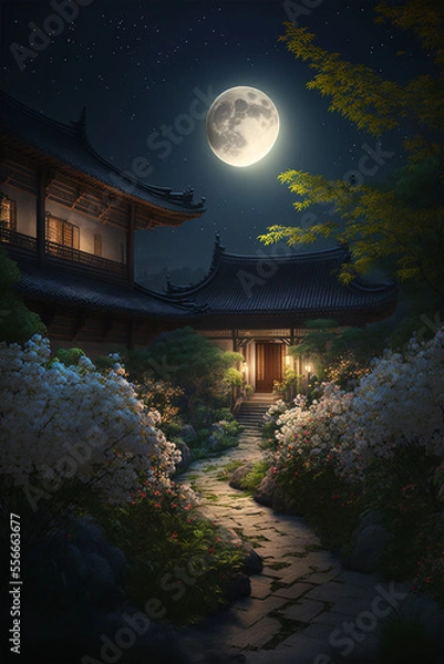 Obraz Samurai house, Generative ai