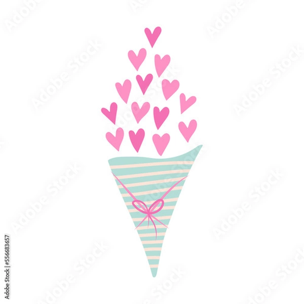 Obraz Gift bouquet with hearts instead of flowers
