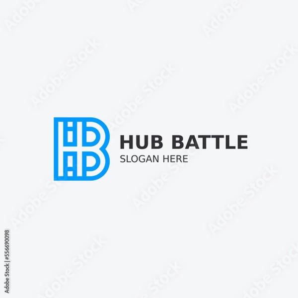 Obraz Letter HB BH Simple Monogram Logo