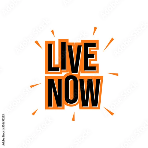 Obraz Live Now Sale Shopping Products Text Icon Design Vector