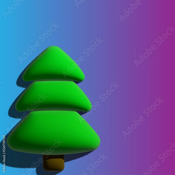 Fototapeta Christmas tree and snowman in 2023
