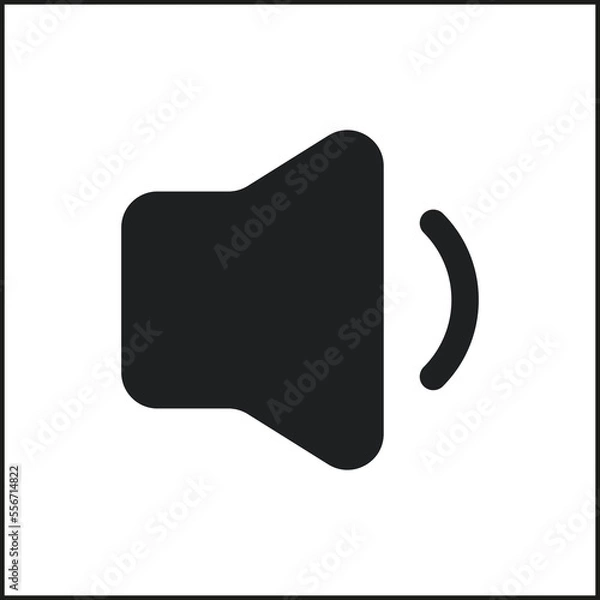 Obraz volume low icon, volume low vector, simple illustration