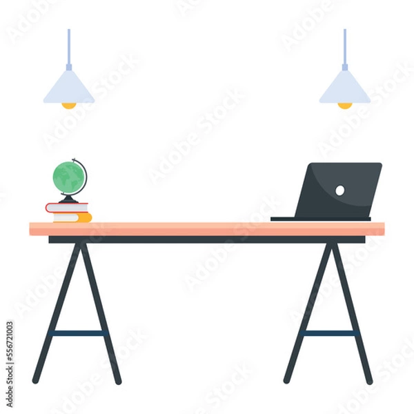 Fototapeta Flat vector denoting workplace