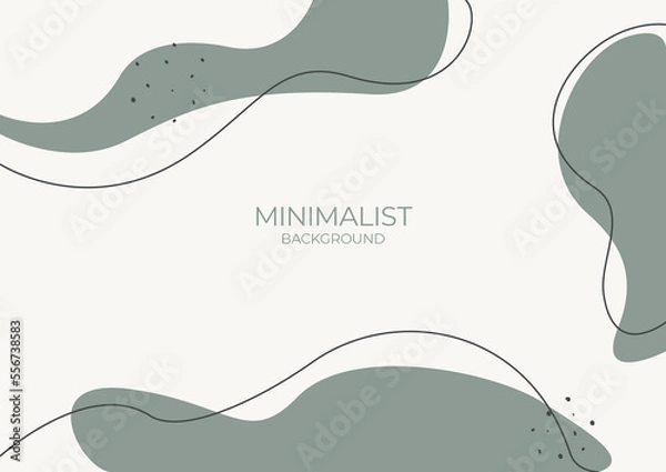 Obraz abstract minimalistic vector green background