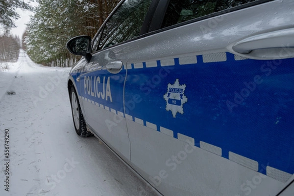 Obraz policyjna zima