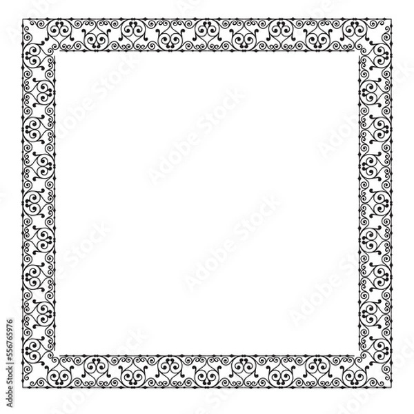 Fototapeta frames in vintage style with elements of ornament, art, pattern, background, texture, Vector illustration eps 10, Art.
