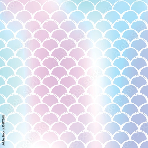Fototapeta Mermaid scales background with holographic gradient.