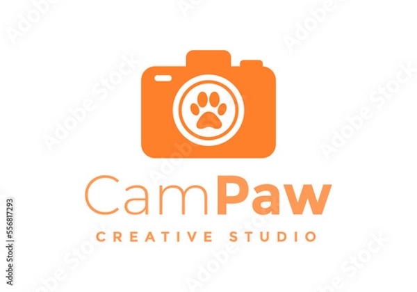 Obraz Paw Camera Logo Template Vector Design