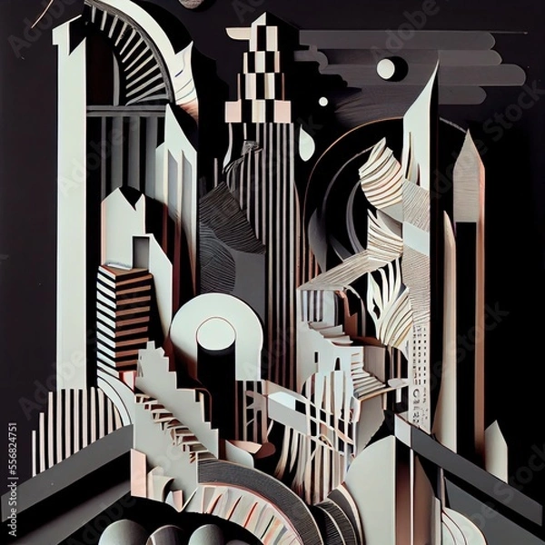 Obraz Abstract non representational City Scene