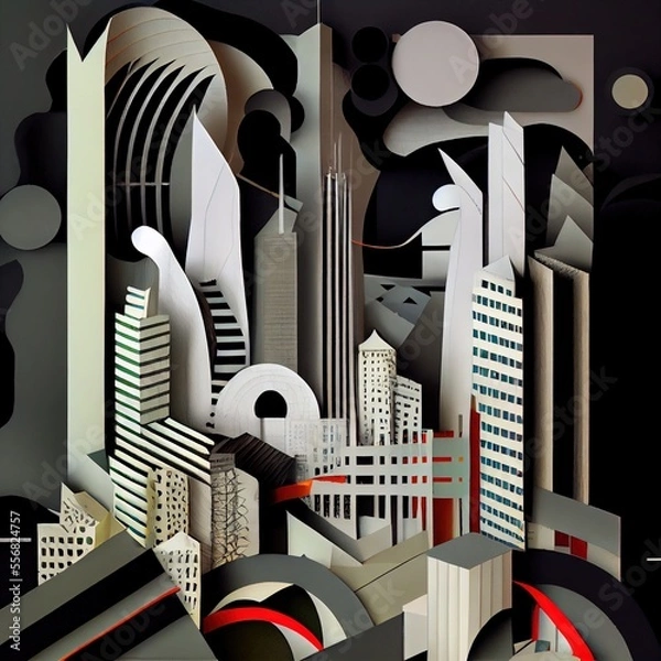 Obraz Abstract non-representational City Scene