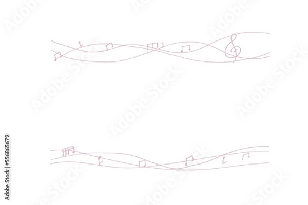 Fototapeta 波のようなリズムイメージ　フレーム　枠