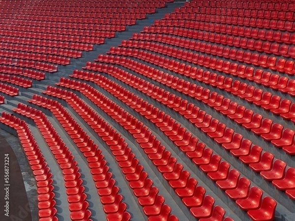 Obraz bright red stadium seats