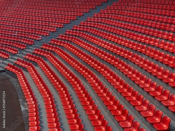 Obraz bright red stadium seats