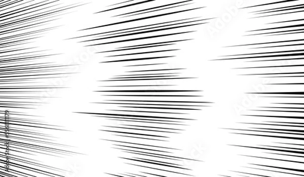 Obraz 奥行き、スピード感のある効果線・集中線（背景色なし・背景透過）