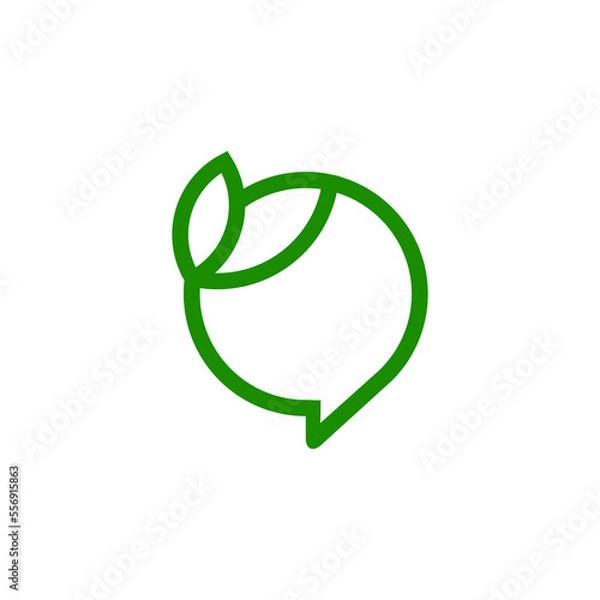 Obraz Leaf Chat logo design