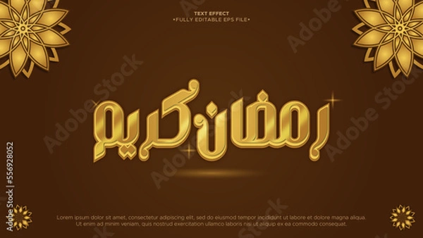 Fototapeta ramadan kareem vector editable text effect
