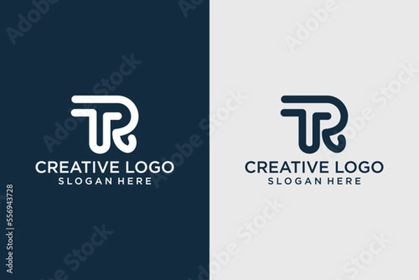 Fototapeta creative logo and latter TR