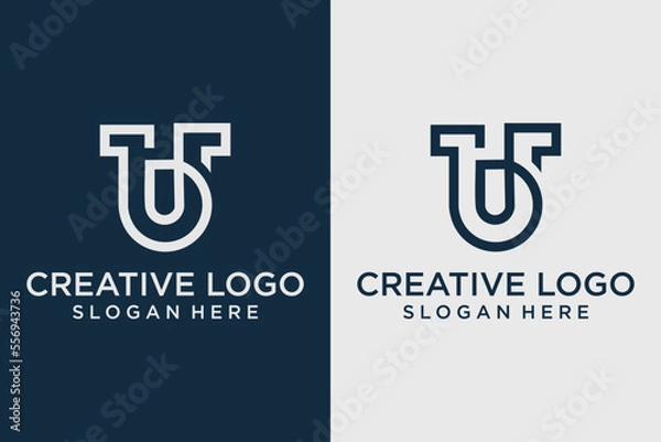Obraz creative logo and latter Ub, monogram Ub