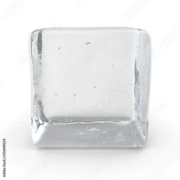 Fototapeta ice cube isolated on white background