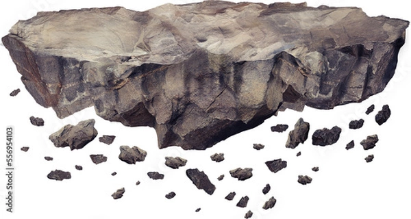 Fototapeta Isolated floating rock