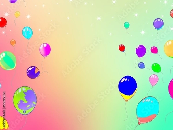 Fototapeta background with balloons