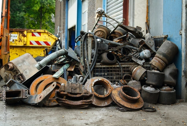 Obraz Scrap metal, old car parts