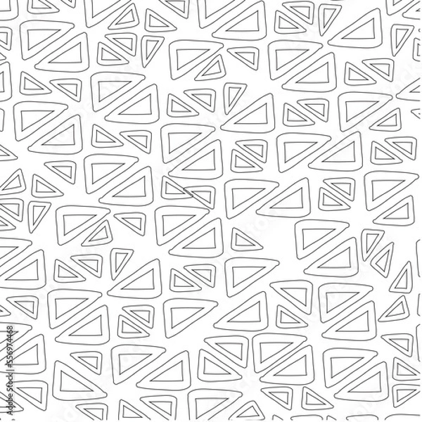 Fototapeta Triangle Pattern Outline 2D Illustration
