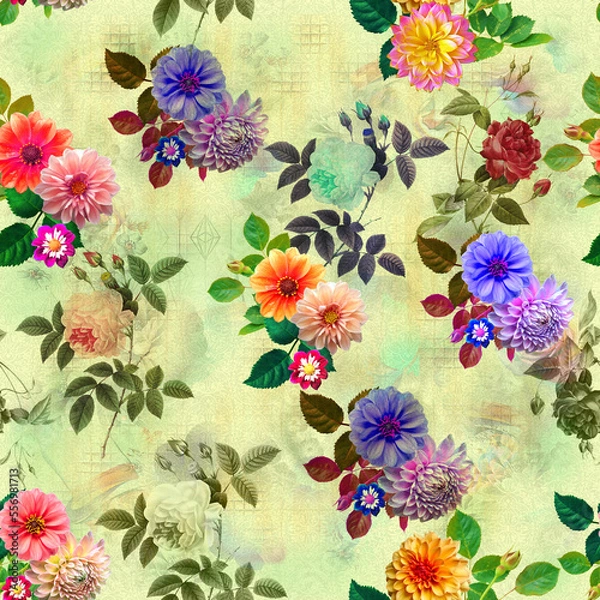 Obraz New Textile Allover Design For Digital Print