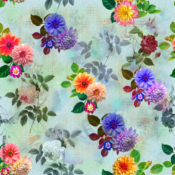 Obraz New Textile Allover Design For Digital Print