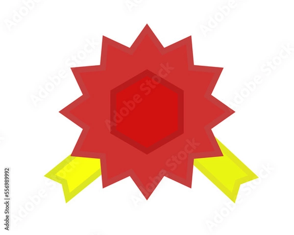 Obraz red star on white background