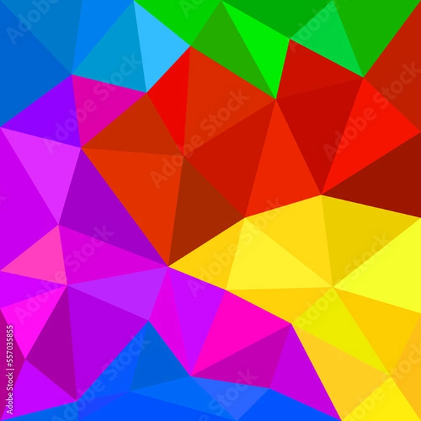 Fototapeta Abstract colorful geometric background of triangles. Vector illustrator