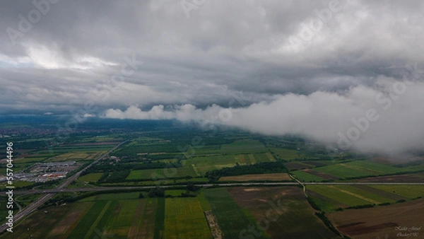 Obraz time lapse clouds over the city