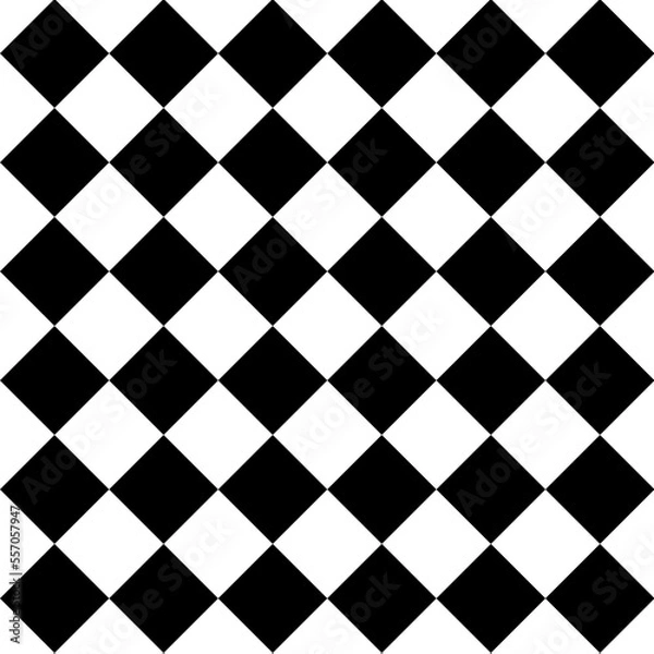 Fototapeta Abstract geometric background. Black and white argylle  wallpaper.