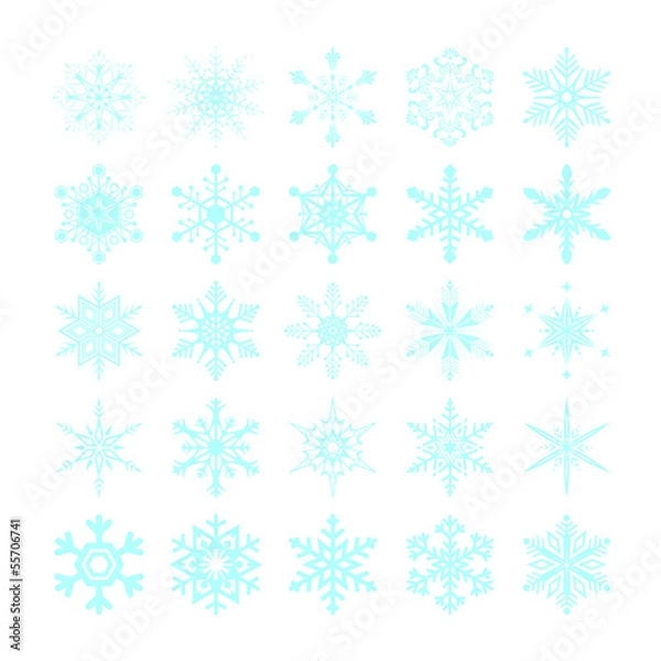 Fototapeta ブルーのスノーフレーク