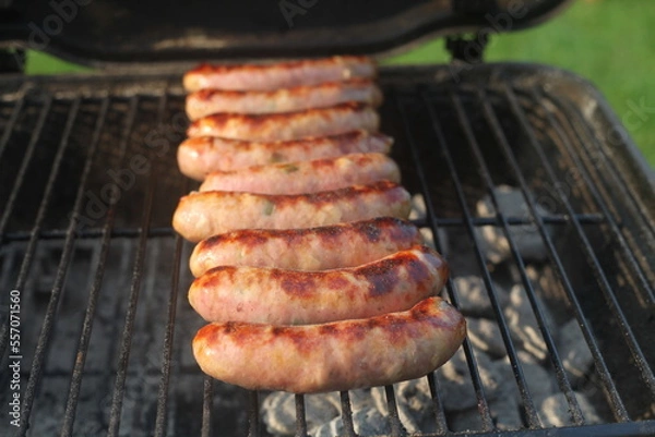 Obraz grilled meat on the grill
