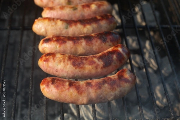 Obraz sausages on the grill