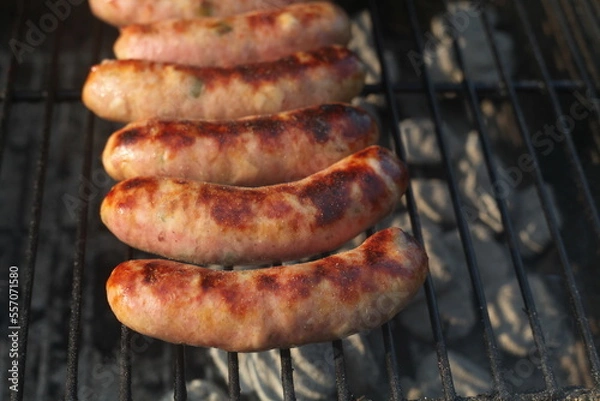Obraz sausages on the grill