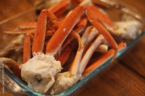 Obraz seafood on a glass plate 