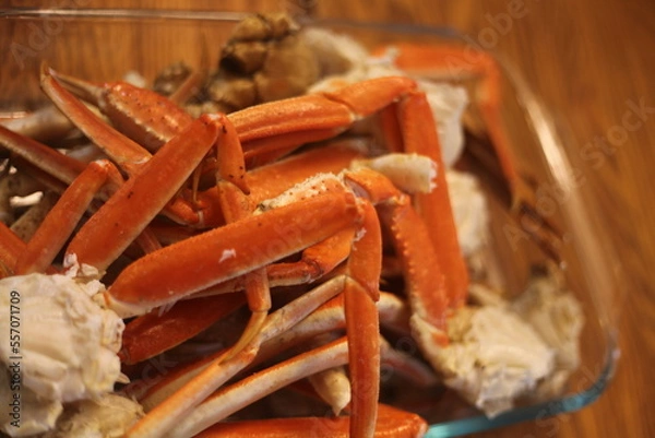 Obraz seafood on a dinner plate